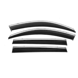 Window Deflectors with Chrome Trim Niken Luxury (4 pcs, Long) Toyota Rav 4 2006-2013 photo 1