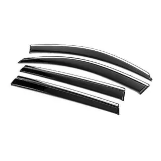 Window Deflectors with Chrome Trim Niken Luxury (4 pcs, Long) photo 2