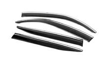 Toyota Land Cruiser 300 2021- Window Deflectors with Chrome Trim Niken Luxury (4 pcs) photo 2