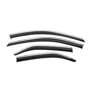 Window Deflectors with Chrome Trim Niken Luxury (2011-2017 EU / 2011-2014 USA, 4 pcs) photo 1