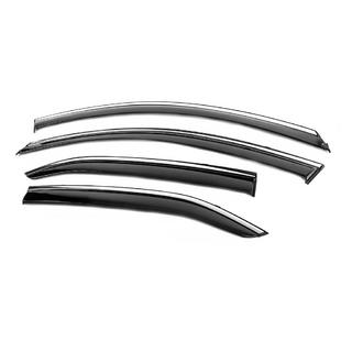 Window Deflectors with Chrome Trim Niken Luxury (EU, 4 pcs) Toyota Camry 2006-2011 photo 2