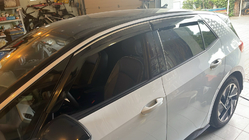 Volkswagen ID.3 2019- Window Deflectors with Chrome Trim Niken Luxury (4 pcs) photo 1