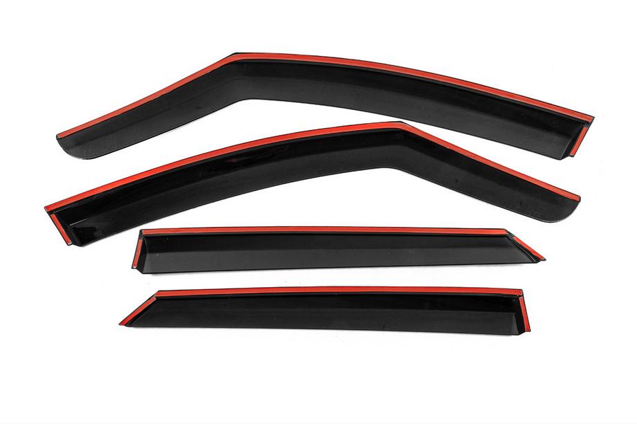 Volkswagen ID.3 2019- Window Deflectors with Chrome Trim Niken Luxury (4 pcs) Photo 4
