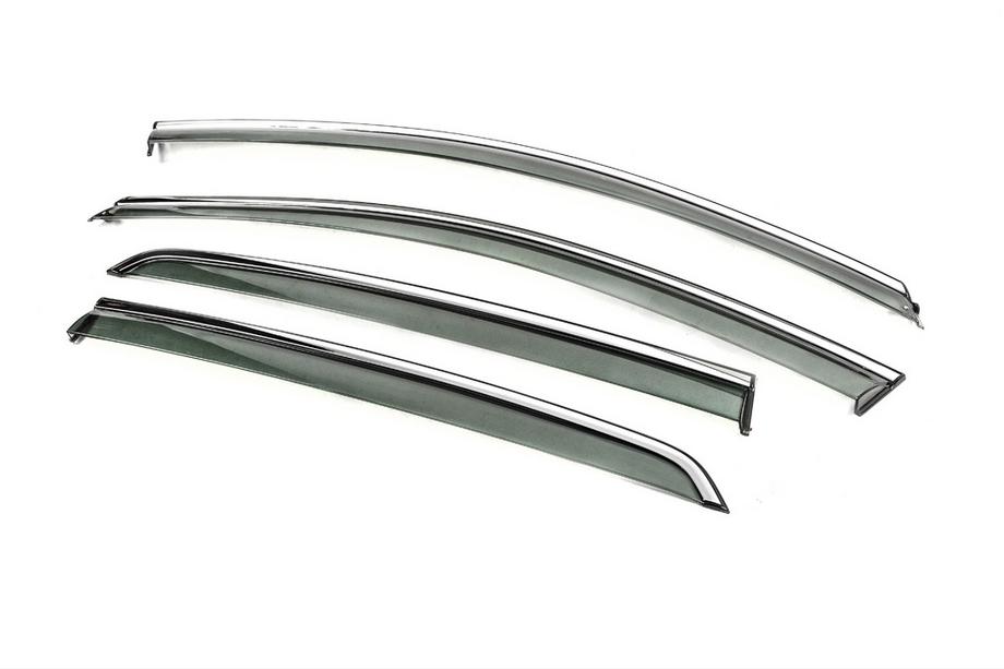 Volkswagen Golf 8 2019- Window Deflectors with Chrome Trim Niken Luxury (HB, 4 pcs) Photo 2