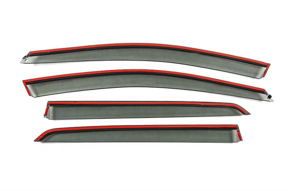 Volkswagen Golf 8 2019- Window Deflectors with Chrome Trim Niken Luxury (HB, 4 pcs) Photo 3