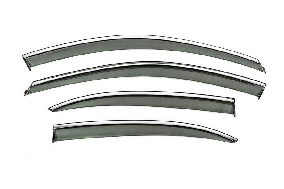 Volkswagen Jetta 2011-2018 Window Deflectors with Chrome Trim Niken Luxury (USA, 4 pcs) Photo 1