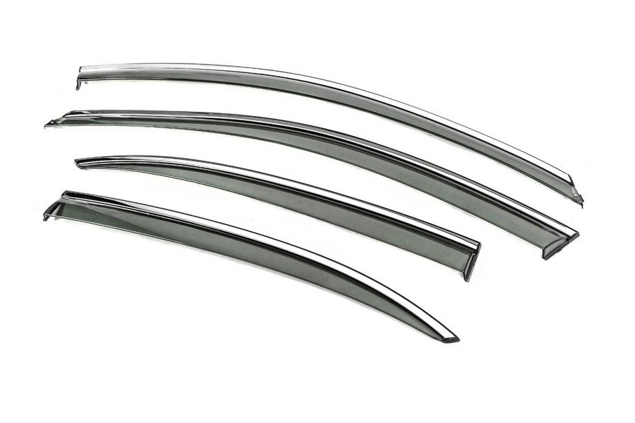 Volkswagen Jetta 2011-2018 Window Deflectors with Chrome Trim Niken Luxury (USA, 4 pcs) Photo 2