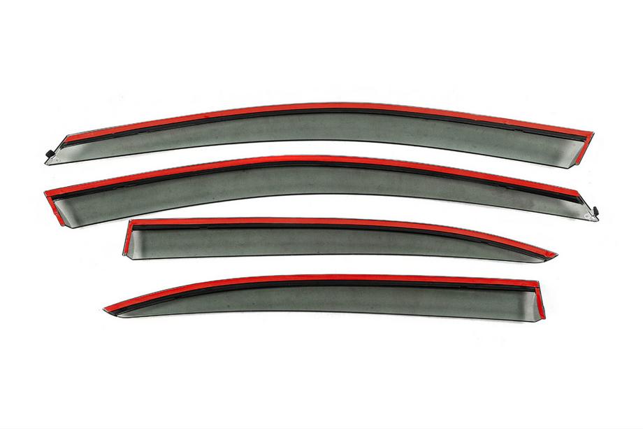 Volkswagen Jetta 2011-2018 Window Deflectors with Chrome Trim Niken Luxury (USA, 4 pcs) Photo 3