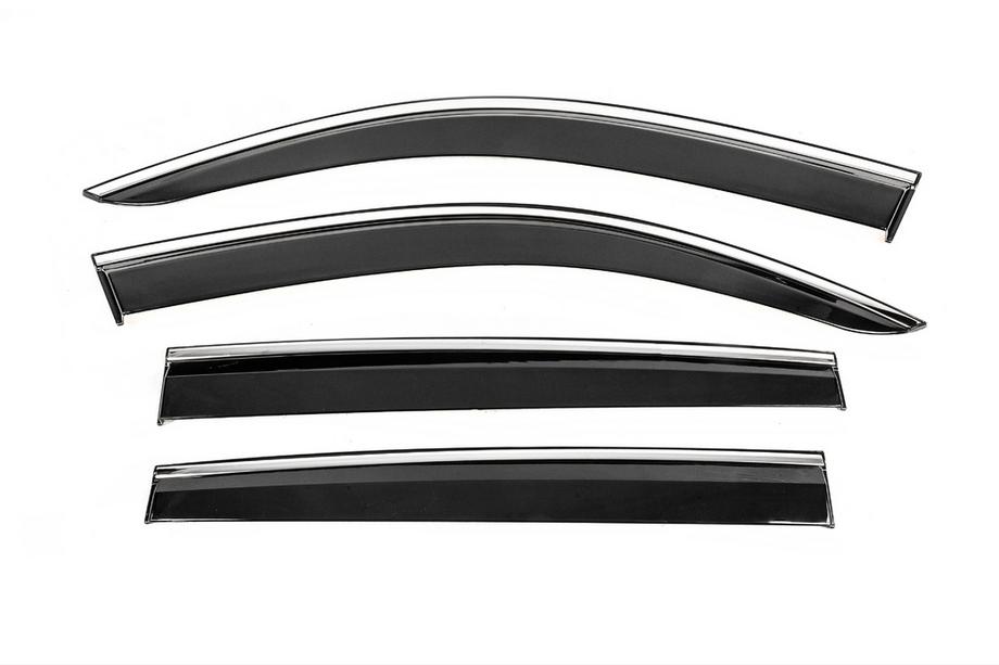 Volkswagen Tiguan 2016-2023 Window Deflectors with Chrome Trim Niken Luxury (4 pcs) Image