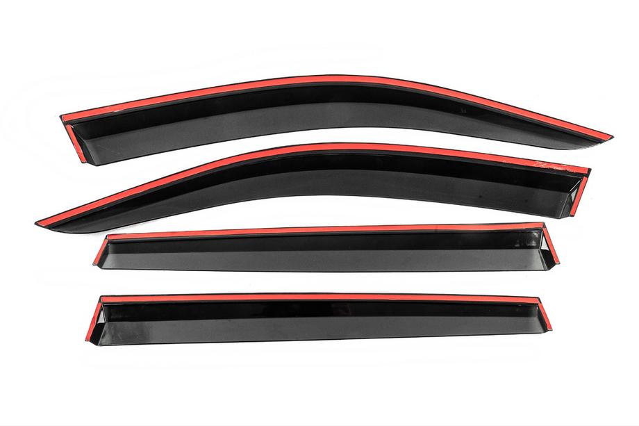 Volkswagen Tiguan 2016-2023 Window Deflectors with Chrome Trim Niken Luxury (4 pcs) Photo 4