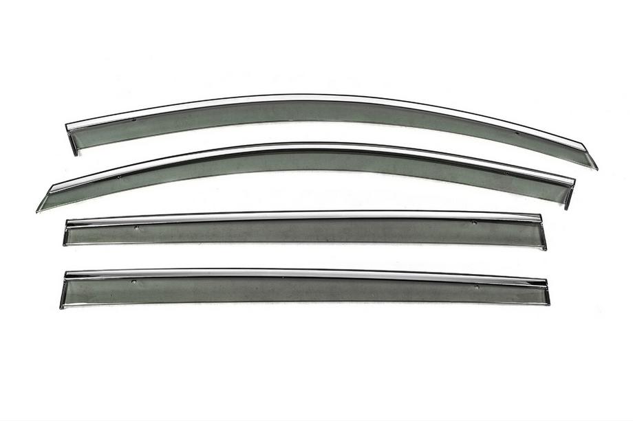 Volkswagen Touran 2010-2015 Window Deflectors with Chrome Trim Niken Luxury (4 pcs) Image