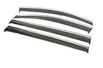 Volkswagen Touran 2015- Window Deflectors with Chrome Trim Niken Luxury (4 pcs) photo 2