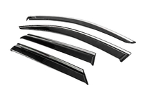 Volkswagen T-Cross 2019- Window Deflectors with Chrome Trim Niken Luxury (4 pcs) photo 2