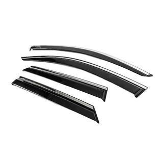 Window Deflectors with Chrome Trim Niken Luxury (4 pcs) photo 2