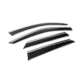 Window Deflectors with Chrome Trim Niken Luxury (4 pcs) photo 3