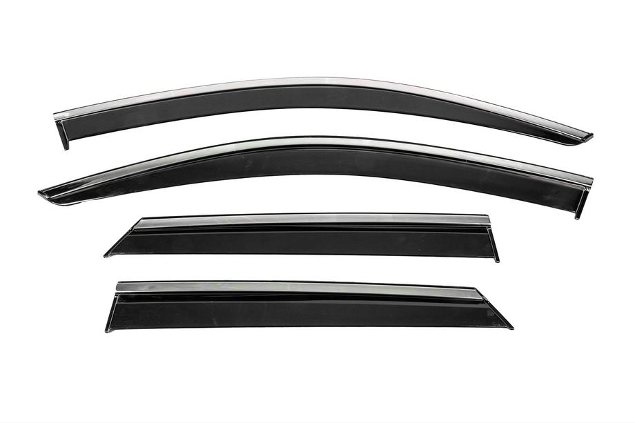 Volkswagen T-Cross 2019- Window Deflectors with Chrome Trim Niken Luxury (4 pcs) Image