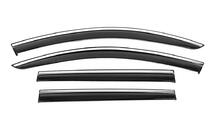 Volkswagen Passat B6 2006-2012 Window Deflectors with Chrome Trim Niken Luxury (SW, 4 pcs) photo 1