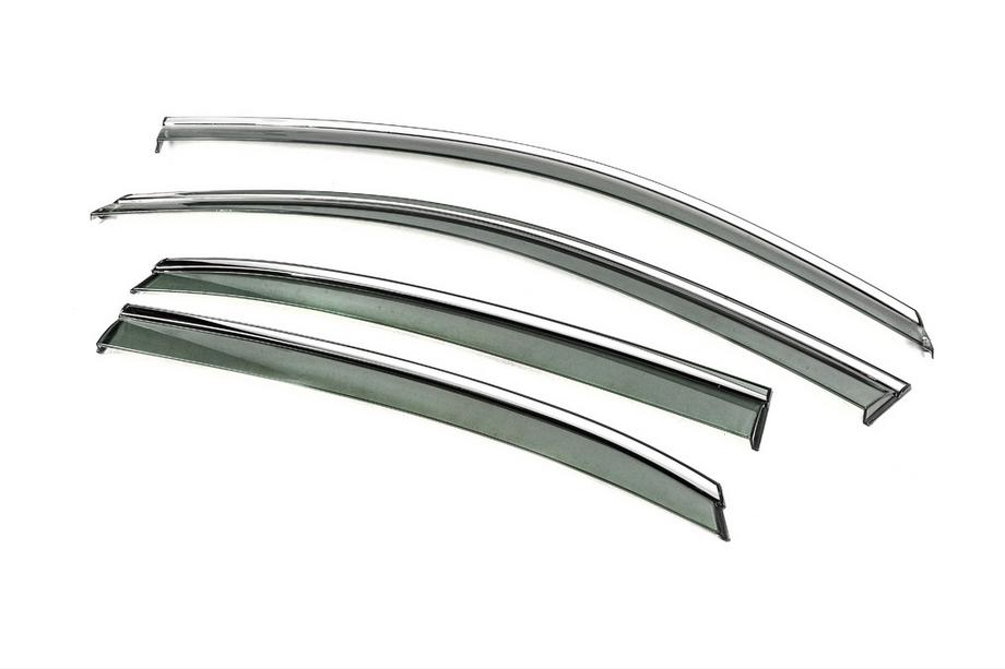 Volkswagen Passat B7 2012-2015 Window Deflectors with Chrome Trim Niken Luxury (USA, 4 pcs) Photo 6