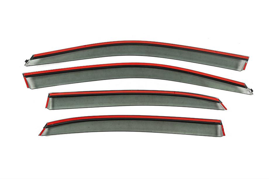 Volkswagen Passat B7 2012-2015 Window Deflectors with Chrome Trim Niken Luxury (USA, 4 pcs) Photo 7