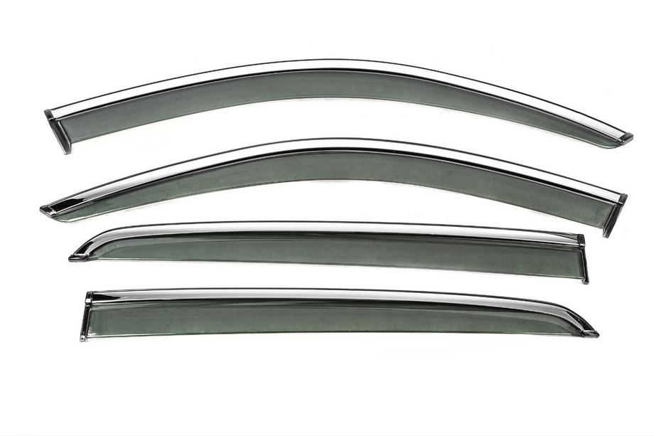 Volvo XC40 2018- Window Deflectors with Chrome Trim Niken Luxury (4 pcs) Photo 2