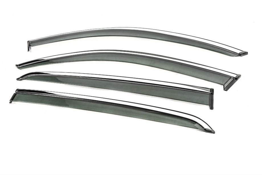 Volvo XC40 2018- Window Deflectors with Chrome Trim Niken Luxury (4 pcs) Photo 3