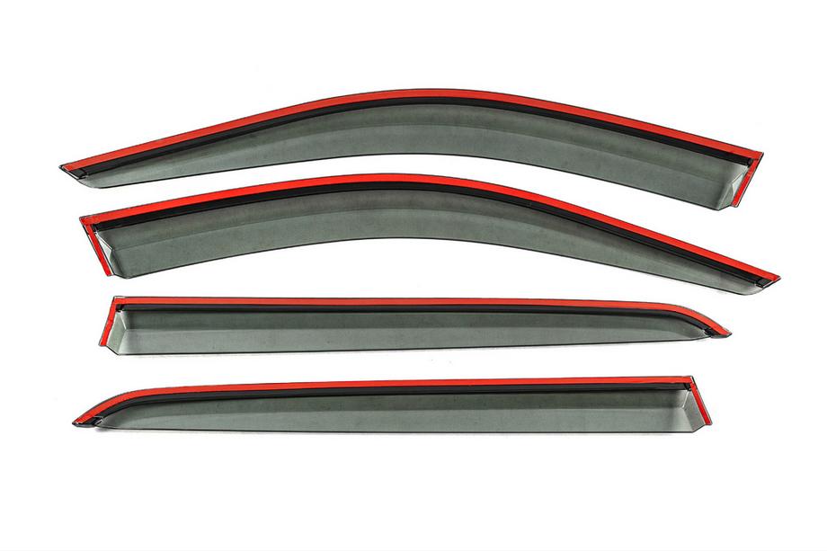 Volvo XC40 2018- Window Deflectors with Chrome Trim Niken Luxury (4 pcs) Photo 4