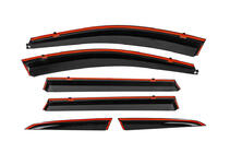Honda CRV 2017-2022 Window Deflectors with Chrome Trim Niken Luxury (6 pcs) photo 3