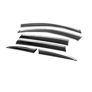Window Deflectors with Chrome Trim Niken Luxury (6 pcs) photo 2