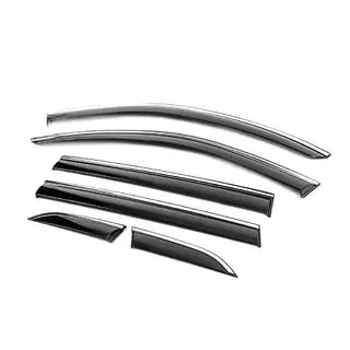 Window Deflectors with Chrome Trim Niken Luxury (6 pcs) photo 2