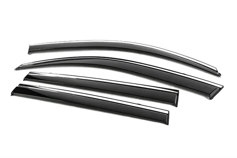 Toyota Land Cruiser Prado 150 2009-2023 Chrome Window Deflectors Niken Luxury (4 pcs) Photo 3