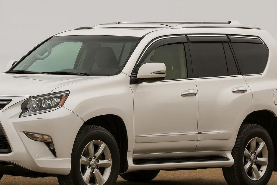Lexus GX460 2009-2023 Window Deflectors with Chrome Trim Niken Luxury (6 pcs) Photo 1