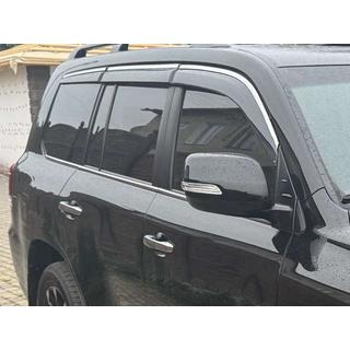 Window Deflectors with Chrome Trim Niken Luxury (2008-2015, 6 pcs) photo 1