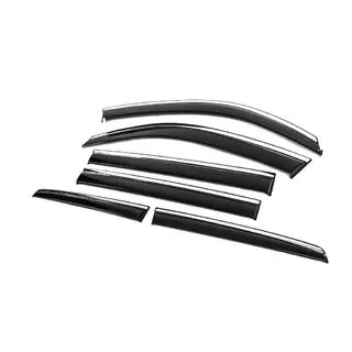 Window Deflectors with Chrome Trim Niken Luxury (2008-2015, 6 pcs) Lexus LX570/450d 2008-2022 photo 4