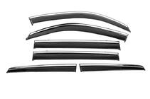 Toyota Land Cruiser 200 2007-2021 Window Deflectors with Chrome Trim Niken Luxury (6 pcs) photo 2