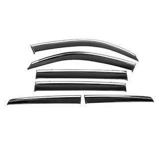 Window Deflectors with Chrome Trim Niken Luxury (6 pcs) Toyota Land Cruiser 200 2007-2021 photo 2