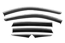 Nissan Qashqai 2021- Window Deflectors with Chrome Trim Niken Luxury (6 pcs) photo 1