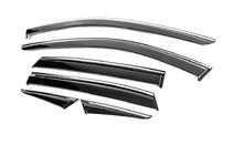 Nissan Qashqai 2021- Window Deflectors with Chrome Trim Niken Luxury (6 pcs) photo 2