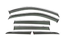 Nissan X-trail T33/Rogue 2022- Window Deflectors with Chrome Trim Niken Luxury (For X-trail, 6 pcs) photo 1