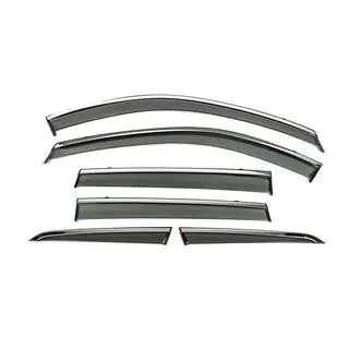 Window Deflectors with Chrome Trim Niken Luxury (For X-trail, 6 pcs)