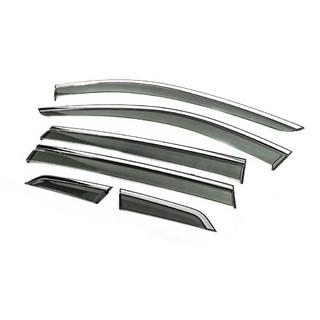 Window Deflectors with Chrome Trim Niken Luxury (6 pcs) photo 4