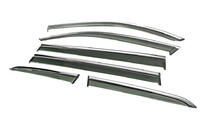 Volkswagen Atlas (Terramont) 2016- Window Deflectors with Chrome Trim Niken Luxury (6 pcs) photo 6