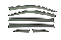 Volkswagen Tiguan 2016-2023 Window Deflectors with Chrome Trim Niken Luxury (Long, 6 pcs) photo 1
