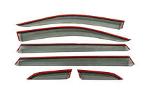 Volkswagen Tiguan 2016-2023 Window Deflectors with Chrome Trim Niken Luxury (Long, 6 pcs) photo 3