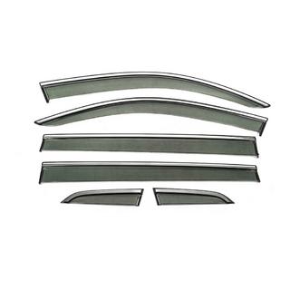Window Deflectors with Chrome Trim Niken Luxury (Long, 6 pcs) photo 1