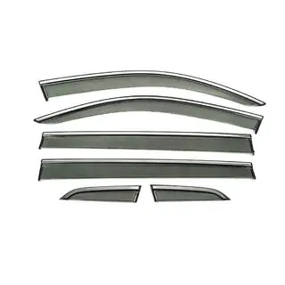 Window Deflectors with Chrome Trim Niken Luxury (Long, 6 pcs)