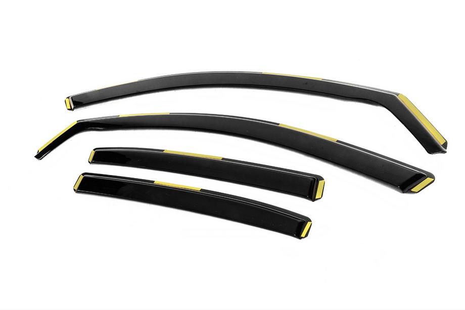 Skoda Octavia II A5 2006-2010 In-Channel Wind Deflectors Niken Luxury (SD, 4 pcs) Photo 2