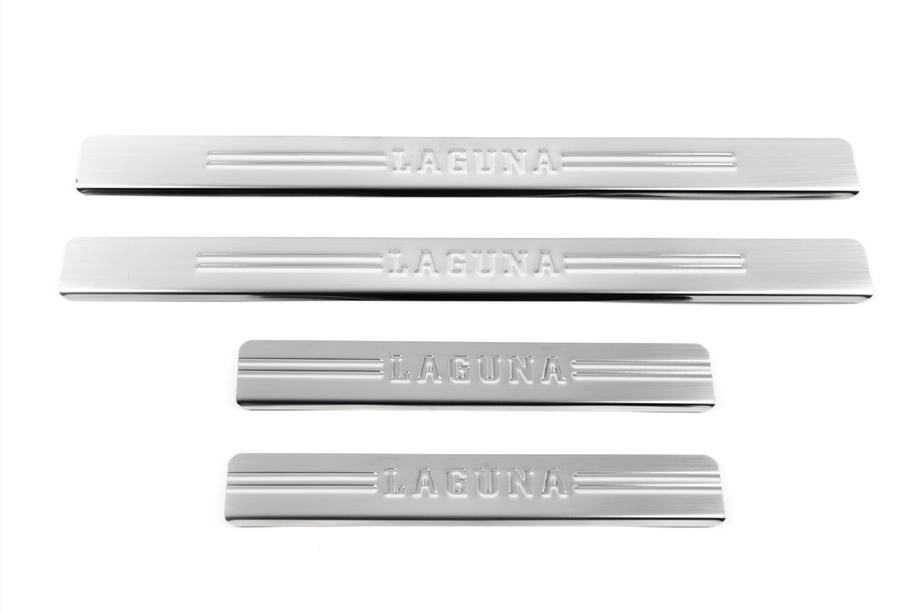 Renault Laguna 2001-2007 Door Sill Protectors OmsaLine (4 pcs, stainless steel) Photo 4