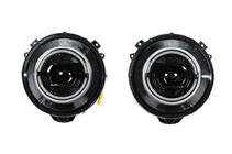 Mercedes G class W463 1990-2018 Front headlights with modules Design-2023 Black (2006-2017) photo 2