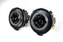Mercedes G class W463 1990-2018 Front headlights with modules Design-2023 Black (2006-2017) photo 3