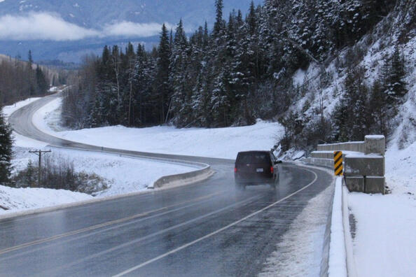 How to avoid an accident on a slippery road?